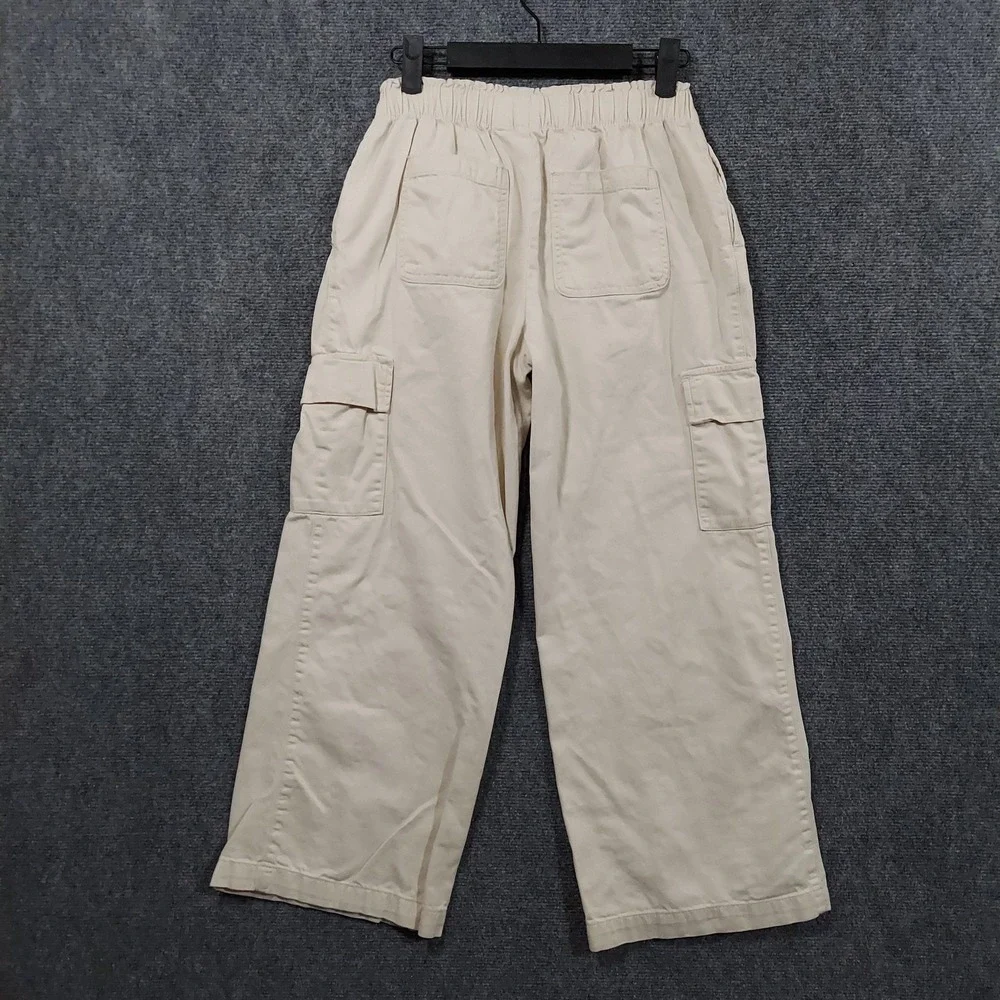 Gap Cargo Pants Kids 12 Beige‎ Elastic Waist Pull On Twill Pockets Casual Y2K